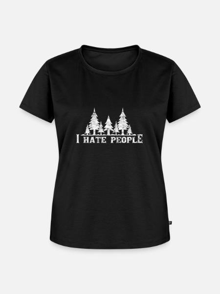 I Hate People - Frauen Premium Bio T-Shirt - Schwarz