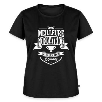 Meilleure Formatrice - T-shirt Premium bio Femme - noir - Devant - Selfina (174cm)