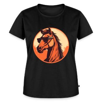 Horse, Horse, Horse, Warhorse, Nag, Pony - Women's Premium Organic T-shirt - black - Front - Selfina (174cm)