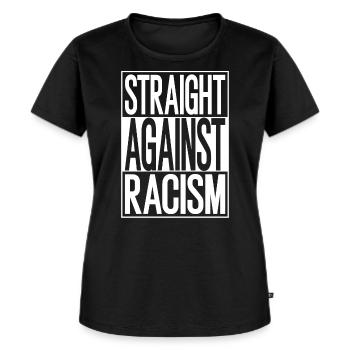 Straight Against Racism Statement - Frauen Premium Bio T-Shirt - Schwarz - Vorne - Selfina (174cm)
