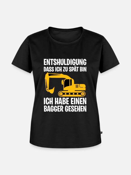 Bagger Excavator - Frauen Premium Bio T-Shirt - Schwarz