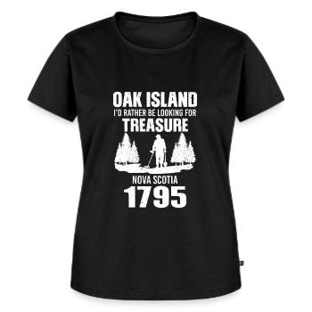 Oak Island Kanada Hunting - Frauen Premium Bio T-Shirt - Schwarz - Vorne - Selfina (174cm)