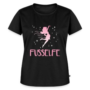 Podologie Pediküre Fußpfleger | Fußelfe - Frauen Premium Bio T-Shirt - Schwarz - Vorne - Selfina (174cm)