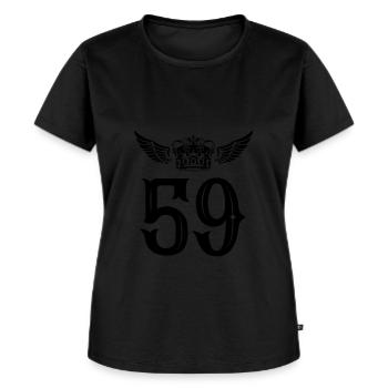 59 Couronne numérique - T-shirt Premium bio Femme - noir - Devant - Selfina (174cm)