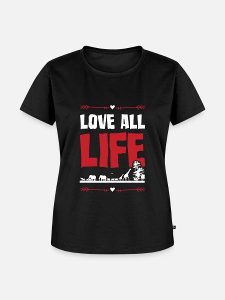 liebe tierschutz - Frauen Premium Bio T-Shirt - Schwarz