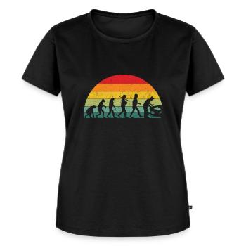 Retro Evolution Mechaniker - Mechatroniker - Frauen Premium Bio T-Shirt - Schwarz - Vorne - Selfina (174cm)