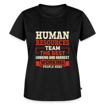 Human Resources Best Looking Team - HR Management - Women's Premium Organic T-shirt - black - Front - Selfina (174cm)