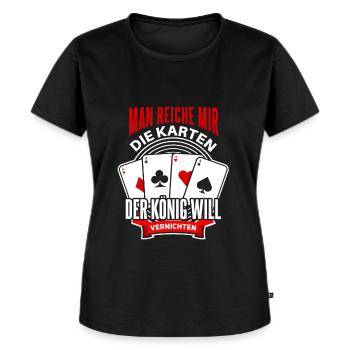 Lustiges Poker Pokerspieler Spruch Motiv - Frauen Premium Bio T-Shirt - Schwarz - Vorne - Selfina (174cm)