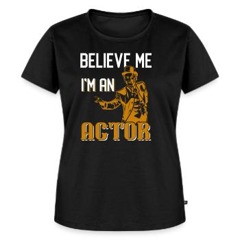 acteur - T-shirt Premium bio Femme - noir - Devant - Selfina (174cm)