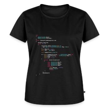 Programmierer Humor Code - für Software-Entwickler - Frauen Premium Bio T-Shirt - Schwarz - Vorne - Selfina (174cm)