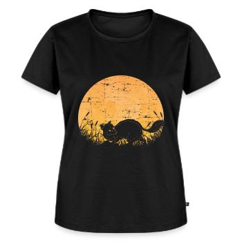 Waschbären Geschenk Waschbär - Frauen Premium Bio T-Shirt - Schwarz - Vorne - Selfina (174cm)
