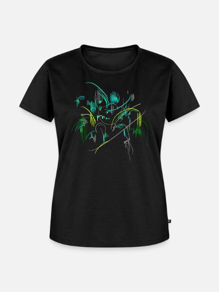 Landschaft Abstrakt - Frauen Premium Bio T-Shirt - Schwarz