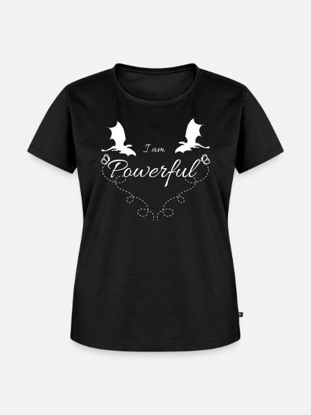 Ich bin mächtig - Frauen Premium Bio T-Shirt - Schwarz