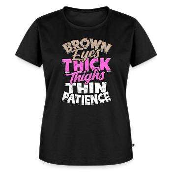 cuisses épaisses cuisses épaisses cuisses épaisses cuisses - T-shirt Premium bio Femme - noir - Devant - Selfina (174cm)