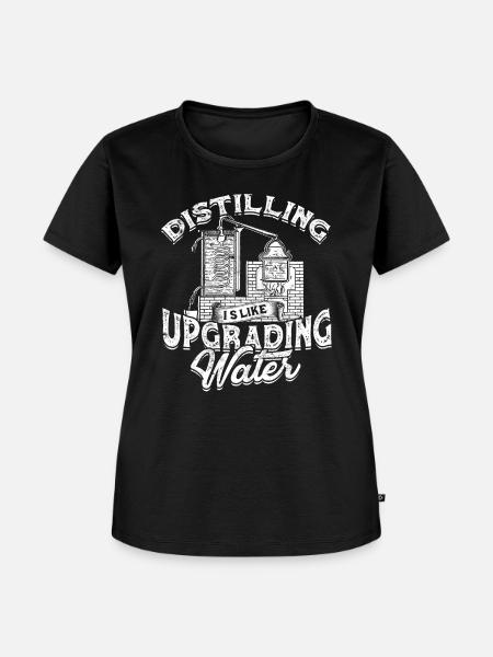 schnaps whiskey brennen schnapsbrenner geschenkide - Frauen Premium Bio T-Shirt - Schwarz