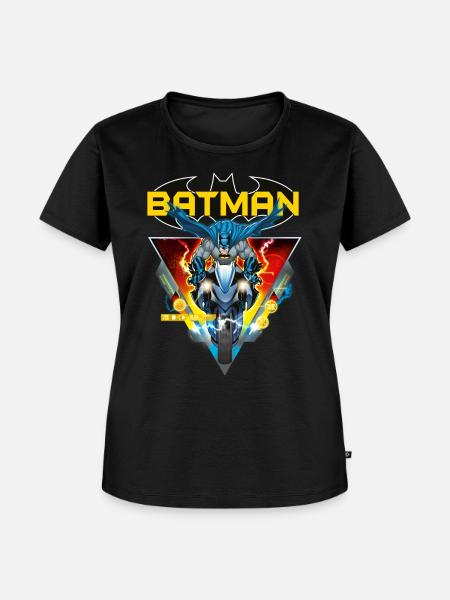 Batman und Batcycle - Frauen Premium Bio T-Shirt - Schwarz