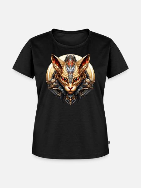 Sphinx Katze - Frauen Premium Bio T-Shirt - Schwarz