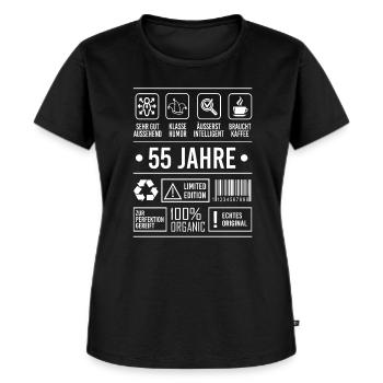 55. Geburtstag Spruch 55 Jahre Geschenk - Frauen Premium Bio T-Shirt - Schwarz - Vorne - Selfina (174cm)