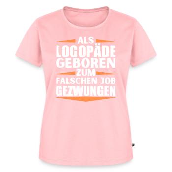 Logopäde im falschen Job gelandet - Frauen Premium Bio T-Shirt - Rosa - Vorne - AI Model Female 172 dark (172cm)