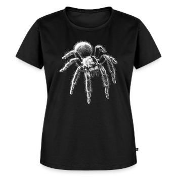 Vogelspinne Portrait Spinne Spinnen Tiere - Frauen Premium Bio T-Shirt - Schwarz - Vorne - Selfina (174cm)