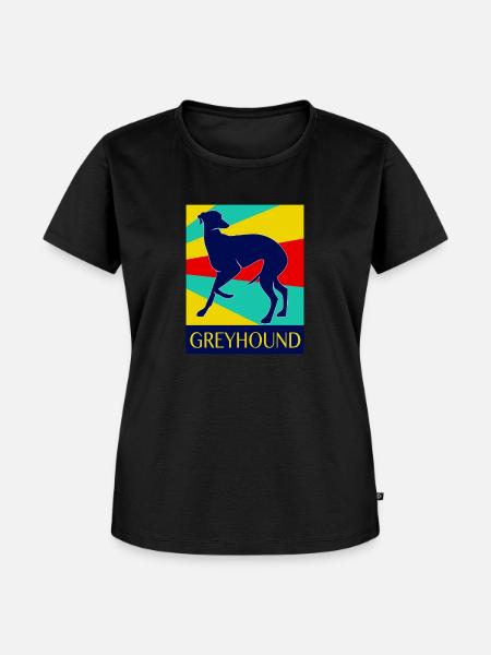 Windhund - Frauen Premium Bio T-Shirt - Schwarz