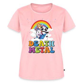 Death Metal cadeau Heavy Arc-en-ciel Licorne - T-shirt Premium bio Femme - rose - Devant - AI Model Female 172 dark (172cm)