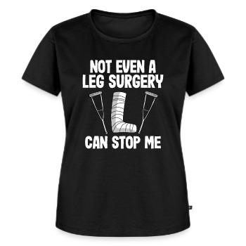 Gut gespielt Gravitation Gebrochenes Bein - Frauen Premium Bio T-Shirt - Schwarz - Vorne - Selfina (174cm)