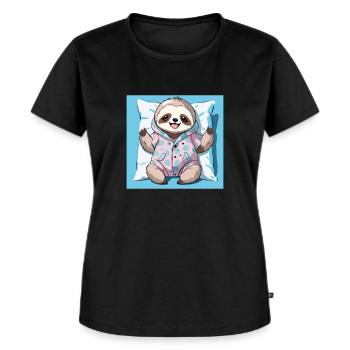 Paresse - T-shirt Premium bio Femme - noir - Devant - Selfina (174cm)