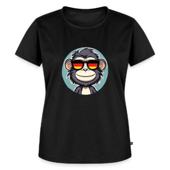 Monkey - Women's Premium Organic T-shirt - black - Front - Selfina (174cm)