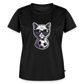 Football Cat Allemagne Fan Jersey Fan Merchandise - T-shirt Premium bio Femme - noir - Devant - Selfina (174cm)