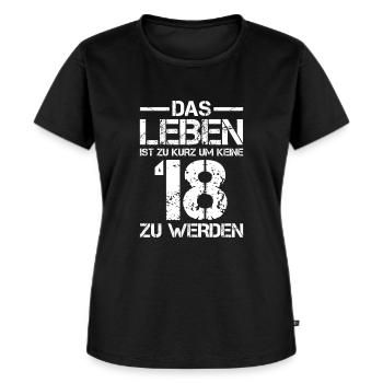 18th Birthday - Women's Premium Organic T-shirt - black - Front - Selfina (174cm)
