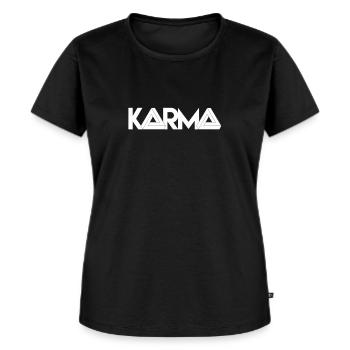 Karma - T-shirt Premium bio Femme - noir - Devant - Selfina (174cm)