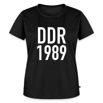 RDA 1989 Ossi - T-shirt Premium bio Femme - noir - Devant - Selfina (174cm)