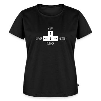 Allemagne de l’Est Saxon - T-shirt Premium bio Femme - noir - Devant - Selfina (174cm)