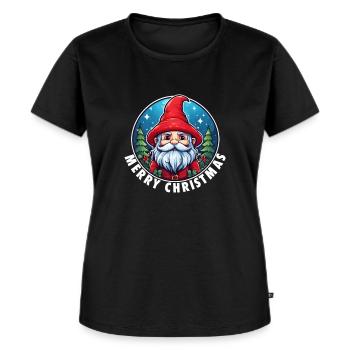 Gnome Gnome Noël - T-shirt Premium bio Femme - noir - Devant - Selfina (174cm)