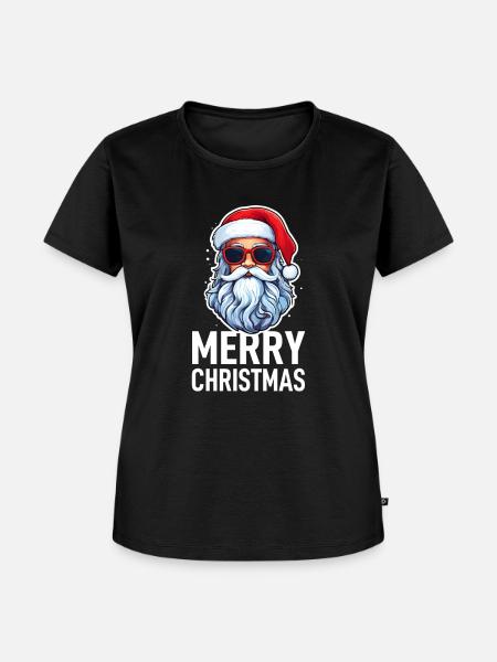 Weihnachtsmann - Frauen Premium Bio T-Shirt - Schwarz