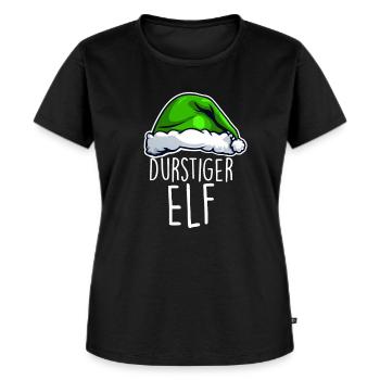 Durstiger Elf - Frauen Premium Bio T-Shirt - Schwarz - Vorne - Selfina (174cm)