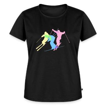 Ski - Frauen Premium Bio T-Shirt - Schwarz - Vorne - Selfina (174cm)