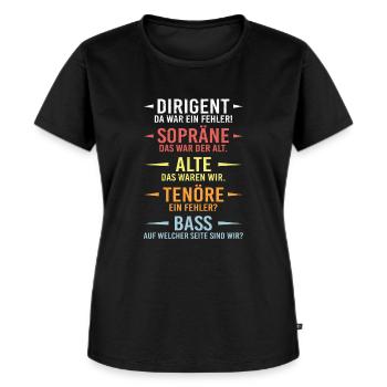 Chor Kirche Chorsänger Chorsängerin Chorprobe - Frauen Premium Bio T-Shirt - Schwarz - Vorne - Selfina (174cm)