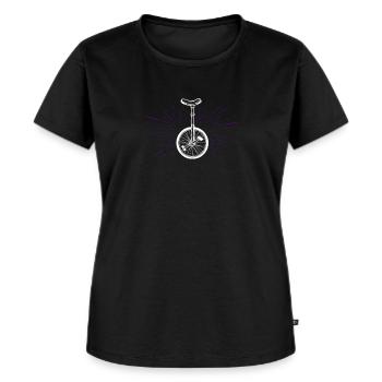 Einrad - Frauen Premium Bio T-Shirt - Schwarz - Vorne - Selfina (174cm)