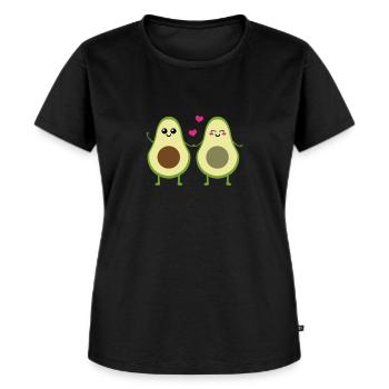L’amour - T-shirt Premium bio Femme - noir - Devant - Selfina (174cm)