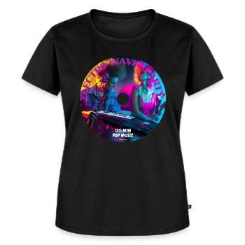Electro Wave - Frauen Premium Bio T-Shirt - Schwarz - Vorne - Selfina (174cm)