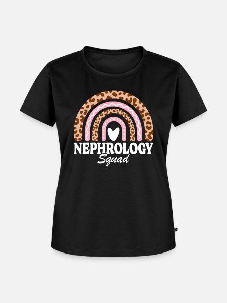 Regenbogen-Nephrologie-Krankenschwester-Team - Frauen Premium Bio T-Shirt - Schwarz