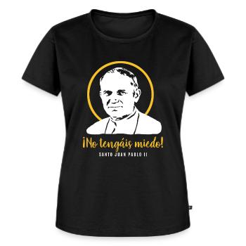 N’ayez pas peur - Pape Jean-Paul II JP2 - T-shirt Premium bio Femme - noir - Devant - Selfina (174cm)
