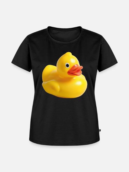 Quietscheente - Frauen Premium Bio T-Shirt - Schwarz