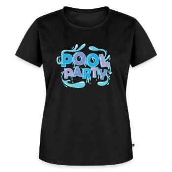 Pool Party Musik Feiern tanzen Freunde - Frauen Premium Bio T-Shirt - Schwarz - Vorne - Selfina (174cm)