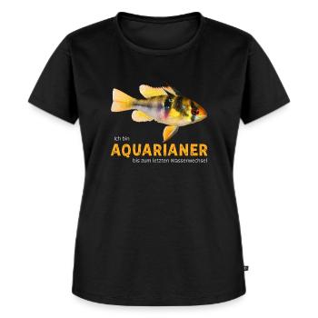 Ich bin Aquarianer... - Frauen Premium Bio T-Shirt - Schwarz - Vorne - Selfina (174cm)