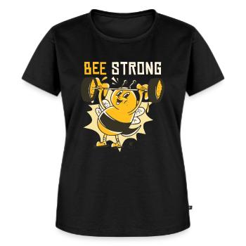 Abeille forte - T-shirt Premium bio Femme - noir - Devant - Selfina (174cm)