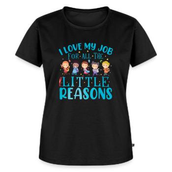 Montessori Teacher - Women's Premium Organic T-shirt - black - Front - Selfina (174cm)