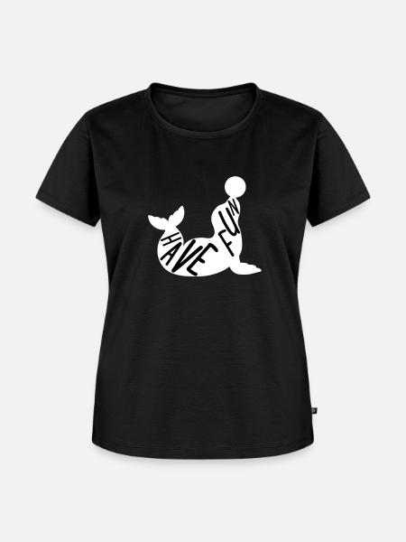 Hab Spass Robbe - Frauen Premium Bio T-Shirt - Schwarz